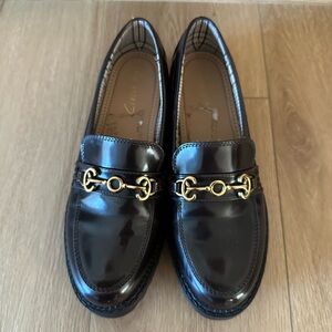 Sam Edelman Brown Loafers w/ Gold Accent